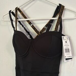 New! adidas Original Ivy Park Strappy Catsuit NWT Black Medium GR1424 IVP